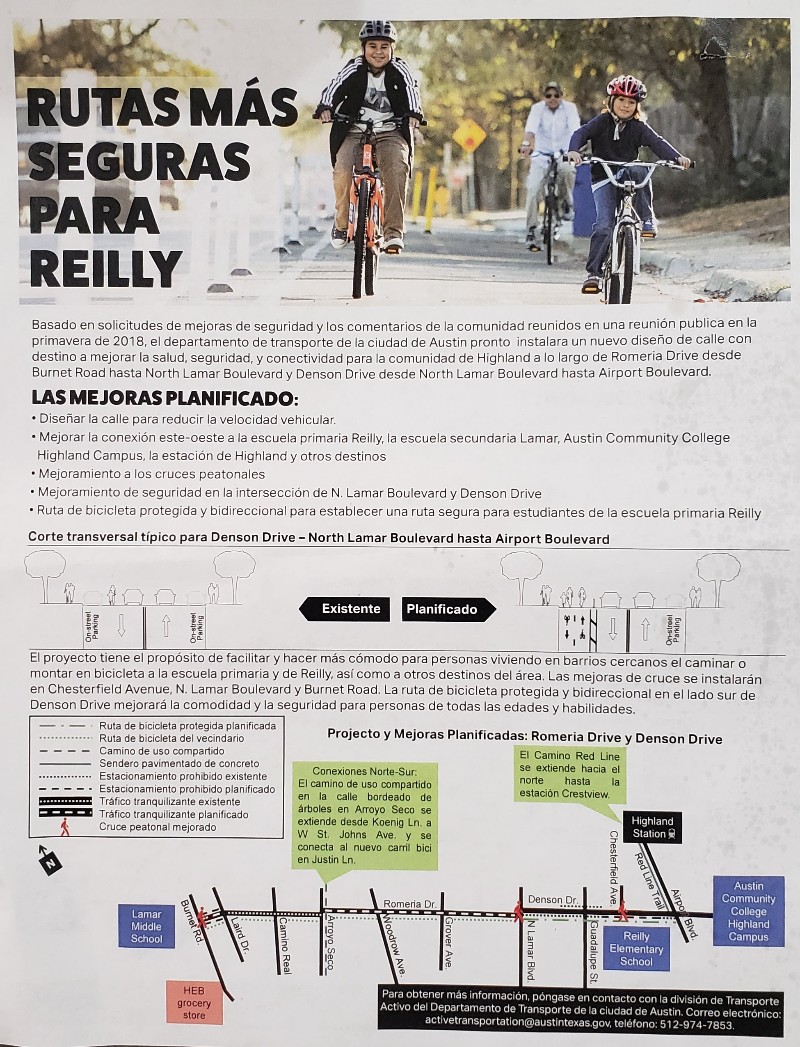 Bike Lane Spanish Flyer